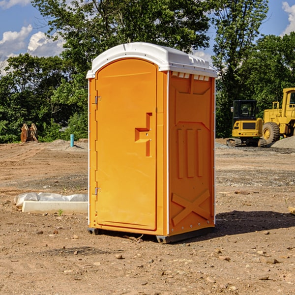 how often are the portable restrooms cleaned and serviced during a rental period in Bland Missouri